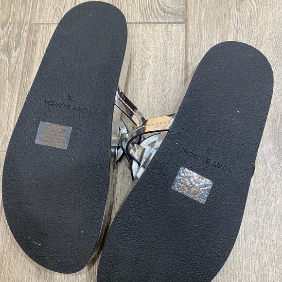 Tory Burch Miller Cloud Sandals in Argento Size 7.5 - Picture 12 of 14